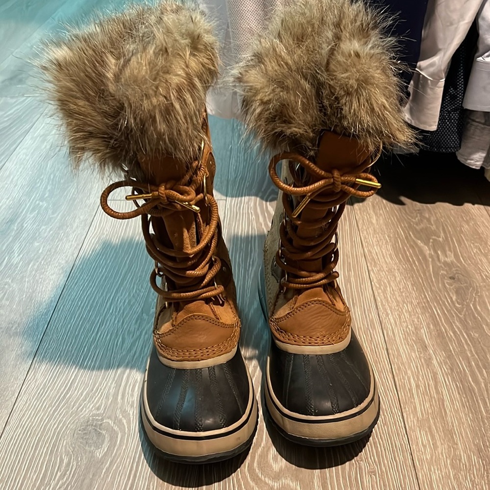 Sorel Duck Boot with fur trim